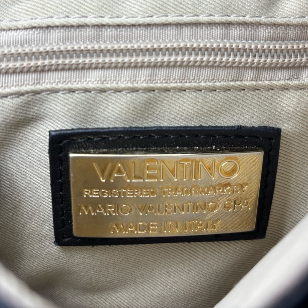 AUTHENTIC Mario Valentino Black Quilted Mini Bag with Gold Chain - Picture 7 of 8